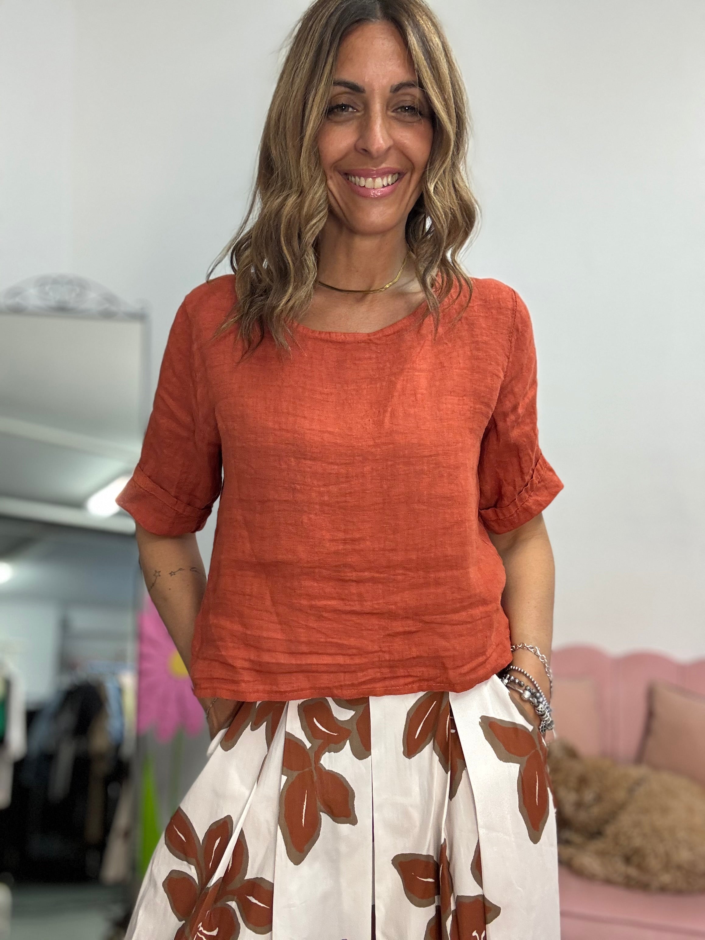 La blusa Lino scatoletta
