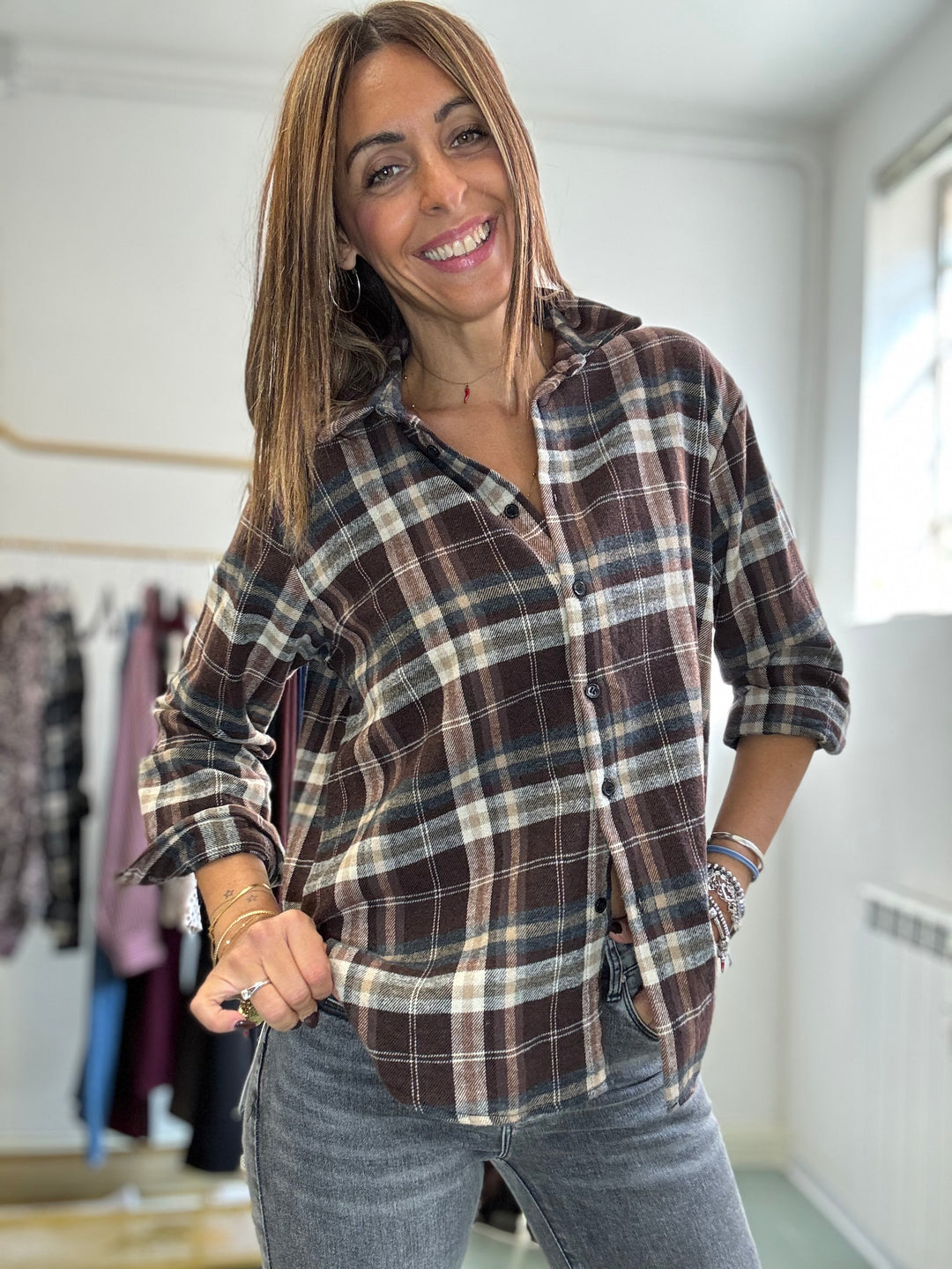 La camicia Ambra in flanella