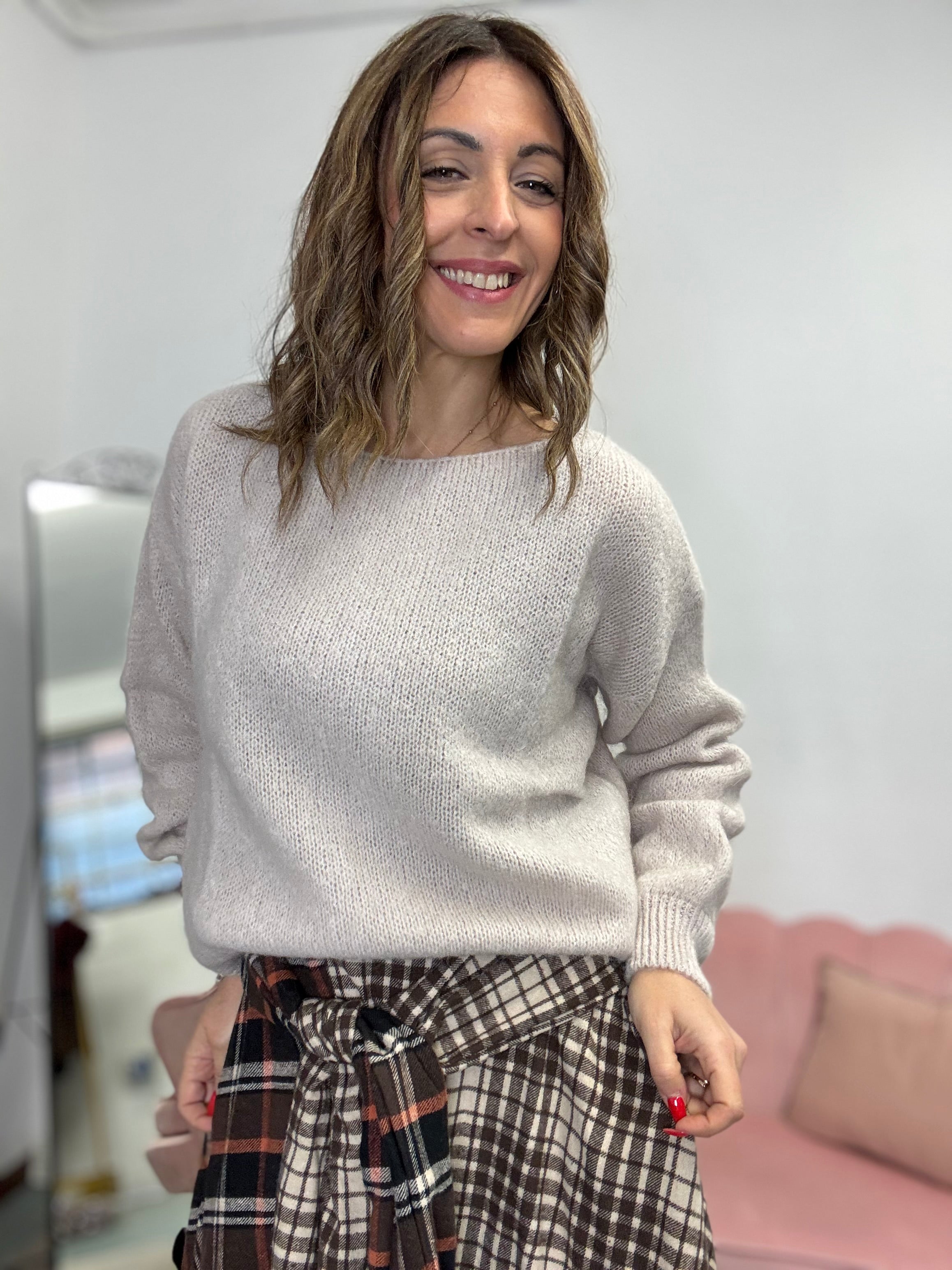 Il pull lana e mohair