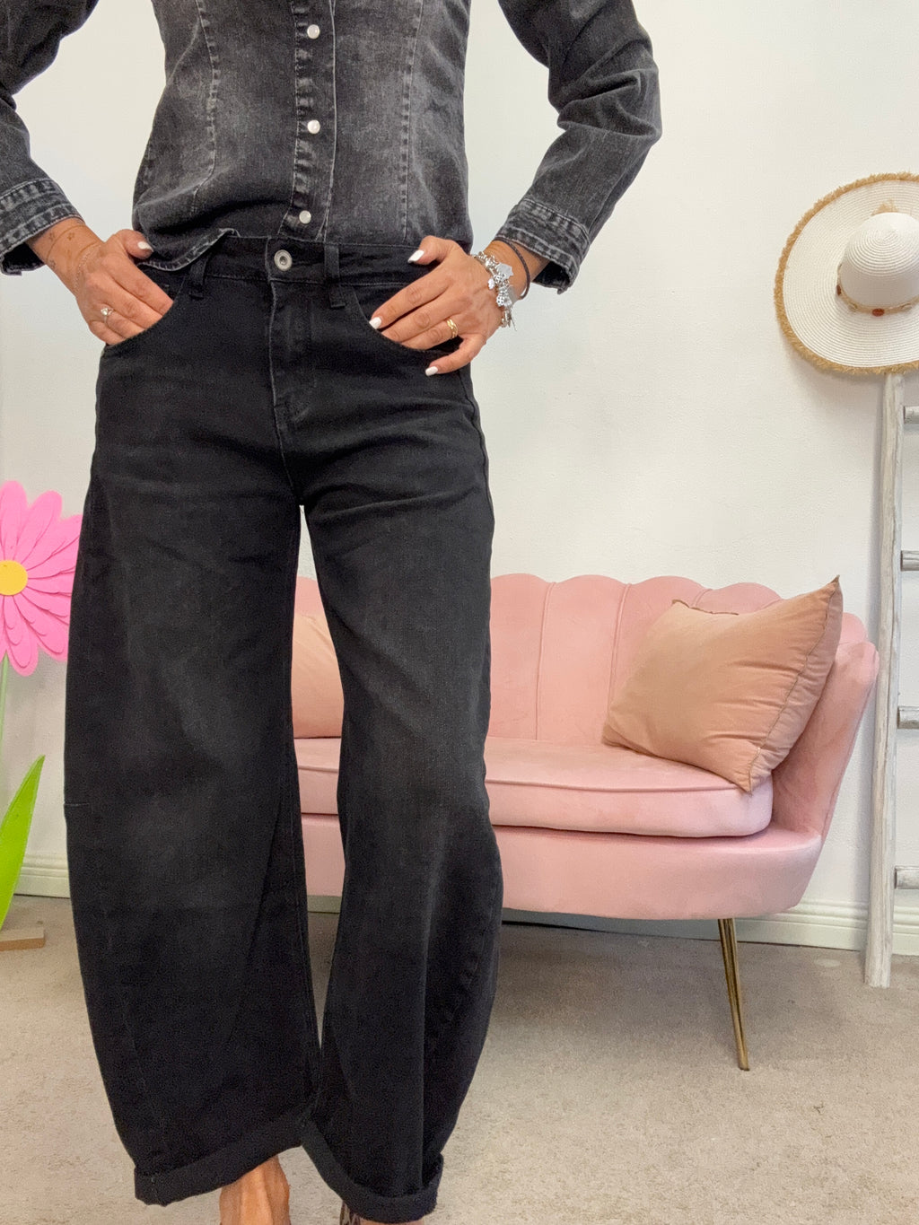 Il jeans balloon nero