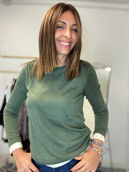 Il pull leggero sovrapposto