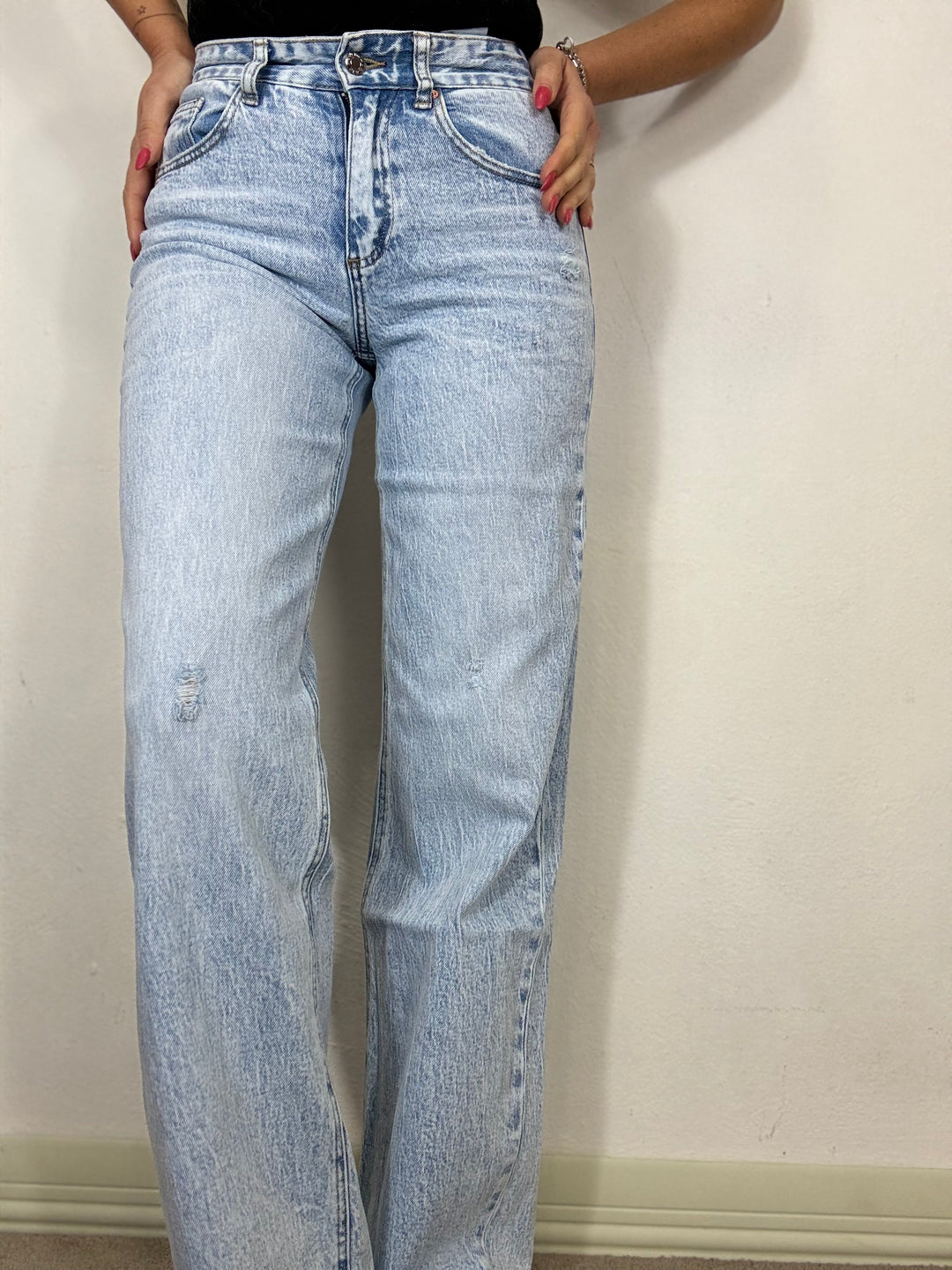 Jeans palazzo Denim slavato