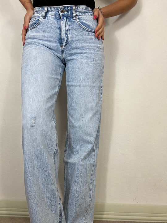 Jeans palazzo Denim slavato