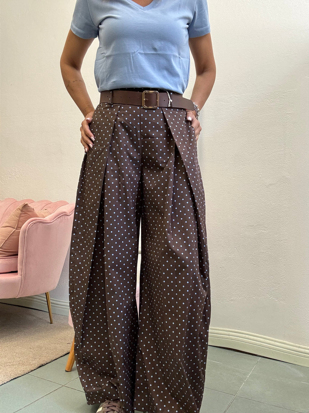 Il pantalone pence e pois