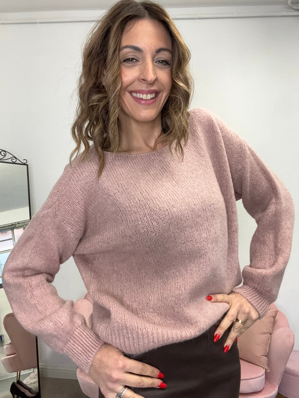 Il pull lana e mohair