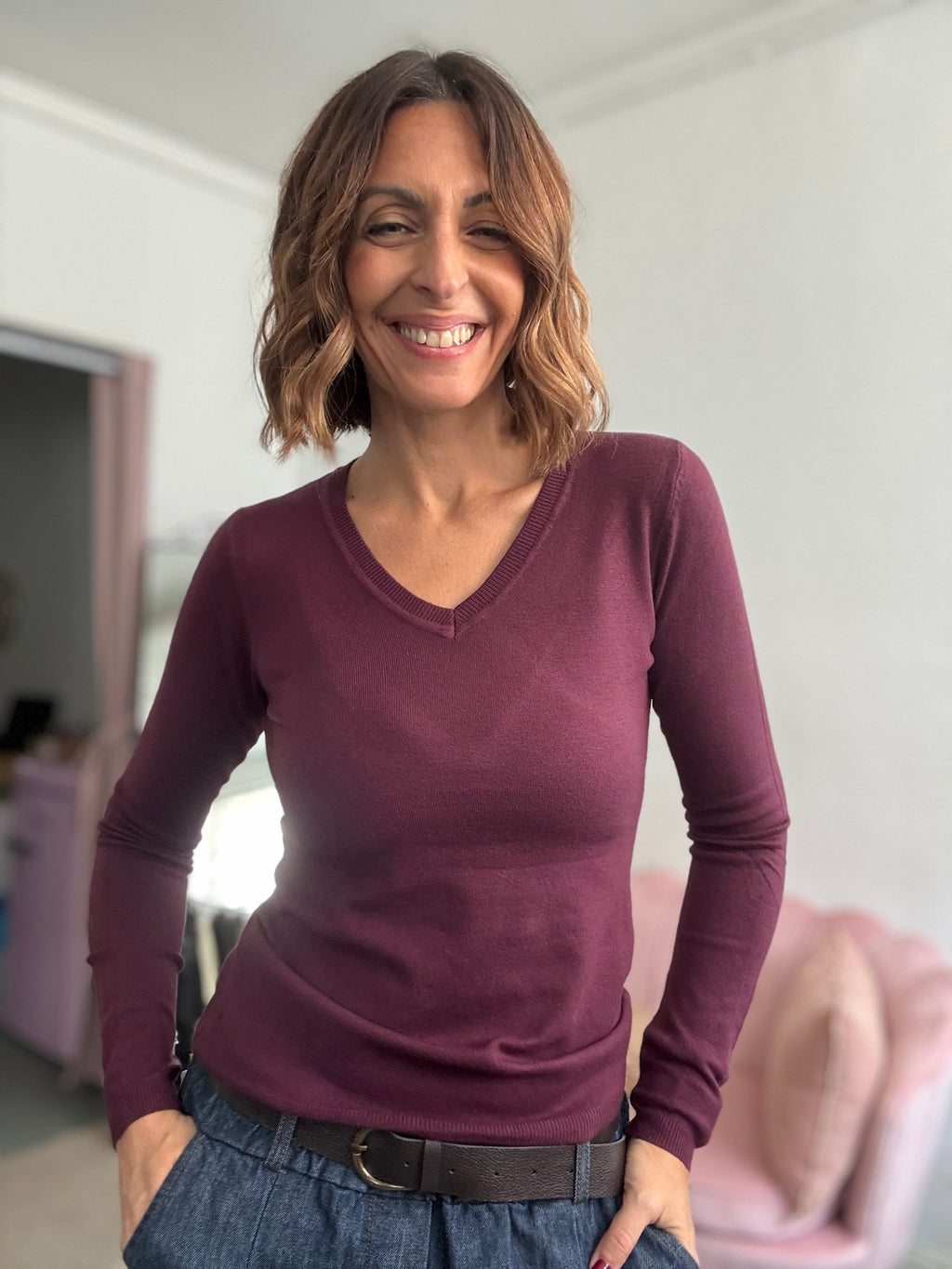 Il pull con la V