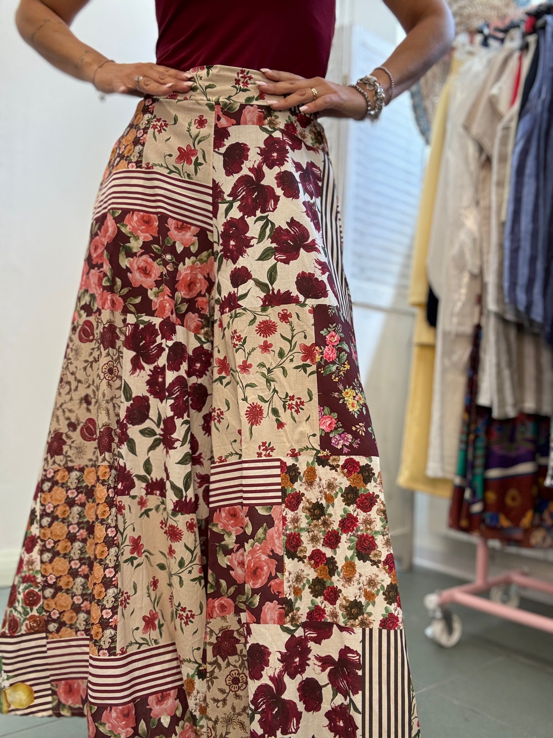 Il pantalone gonnellone fiorato