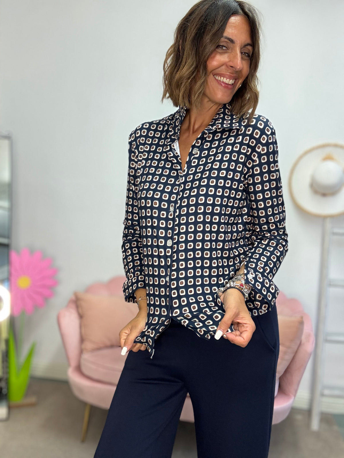 La camicia in maglina 70 blu