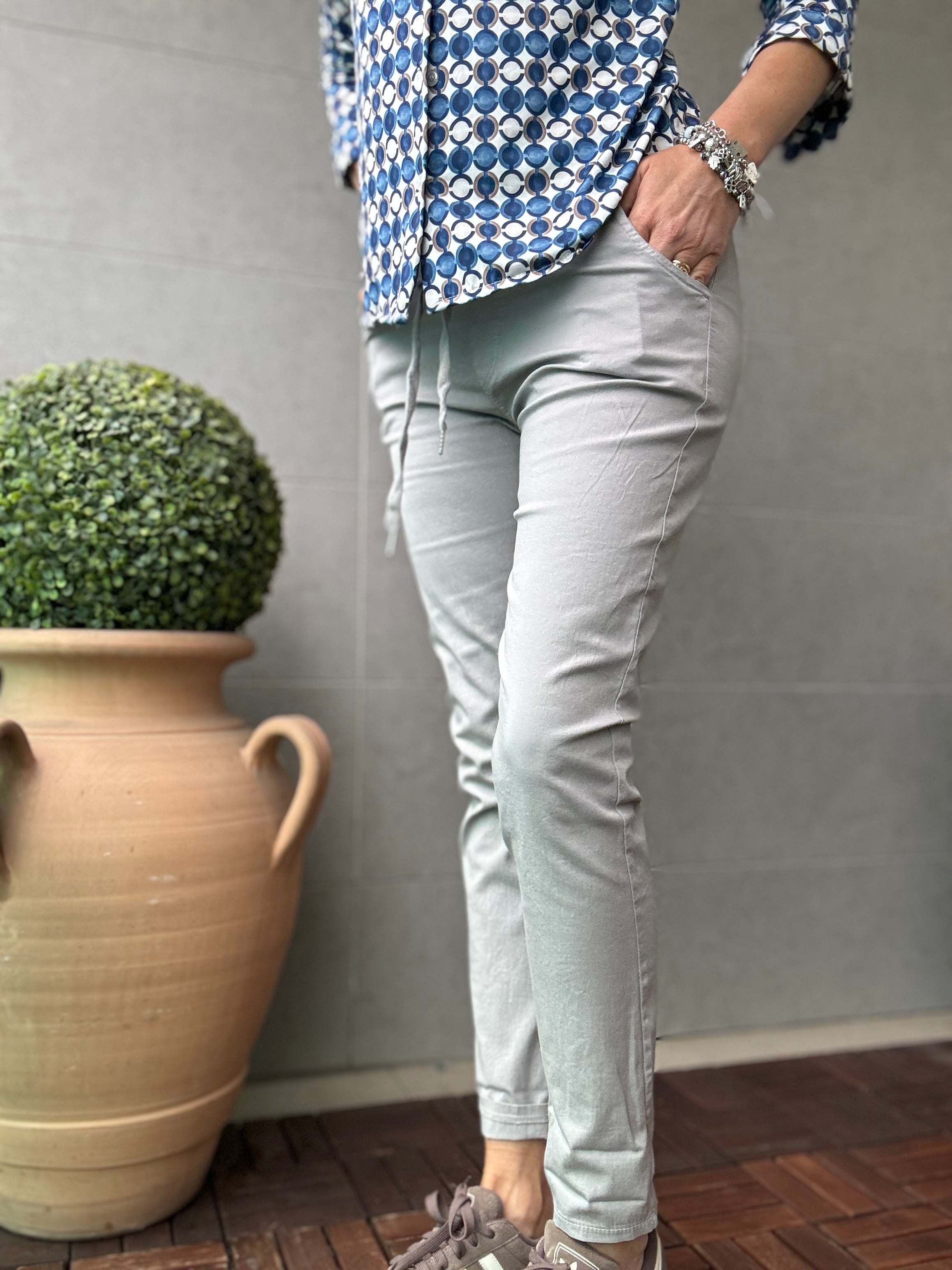Pantalone di cotone caramella