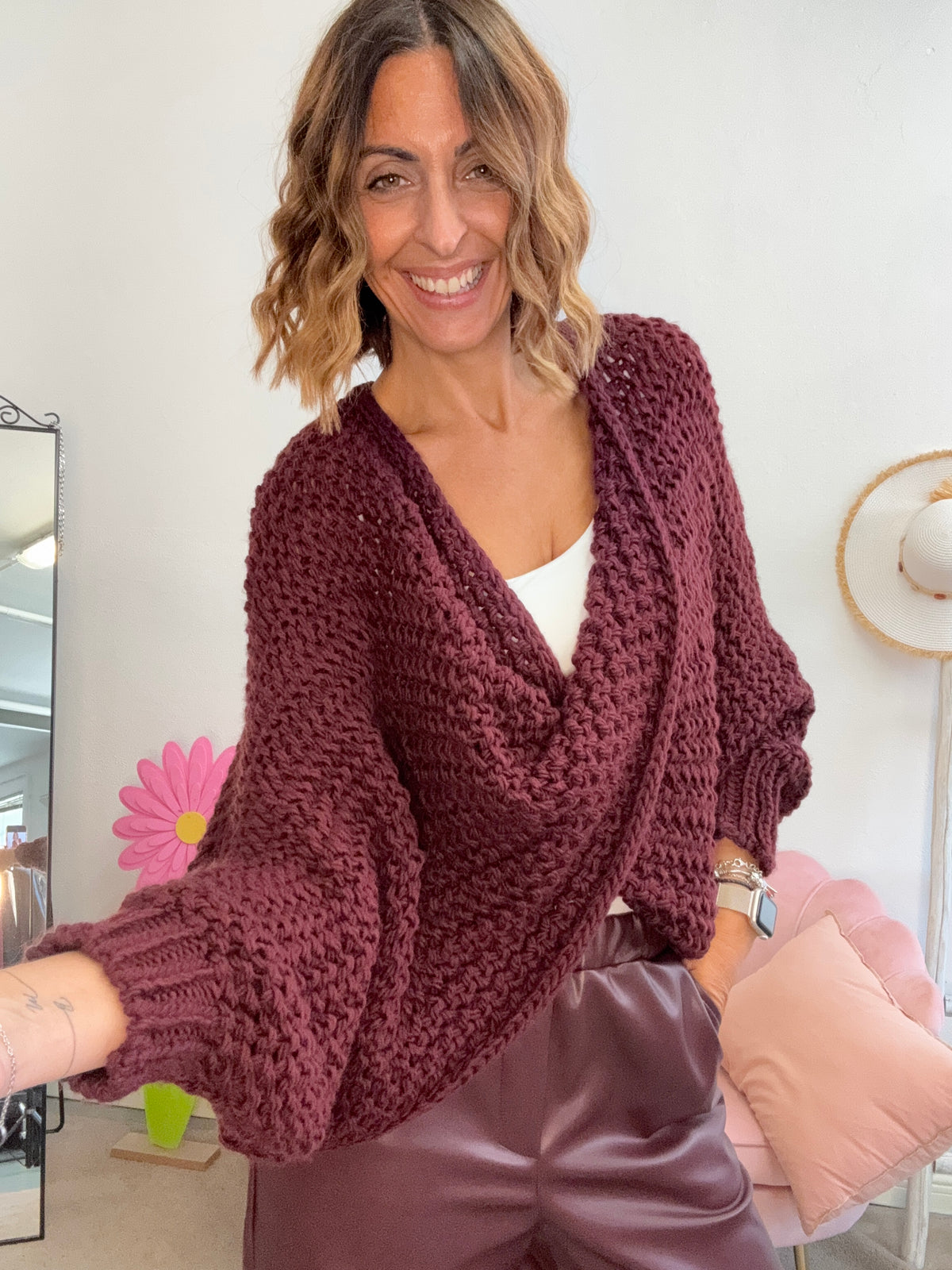 Il pull intreccio uncinetto
