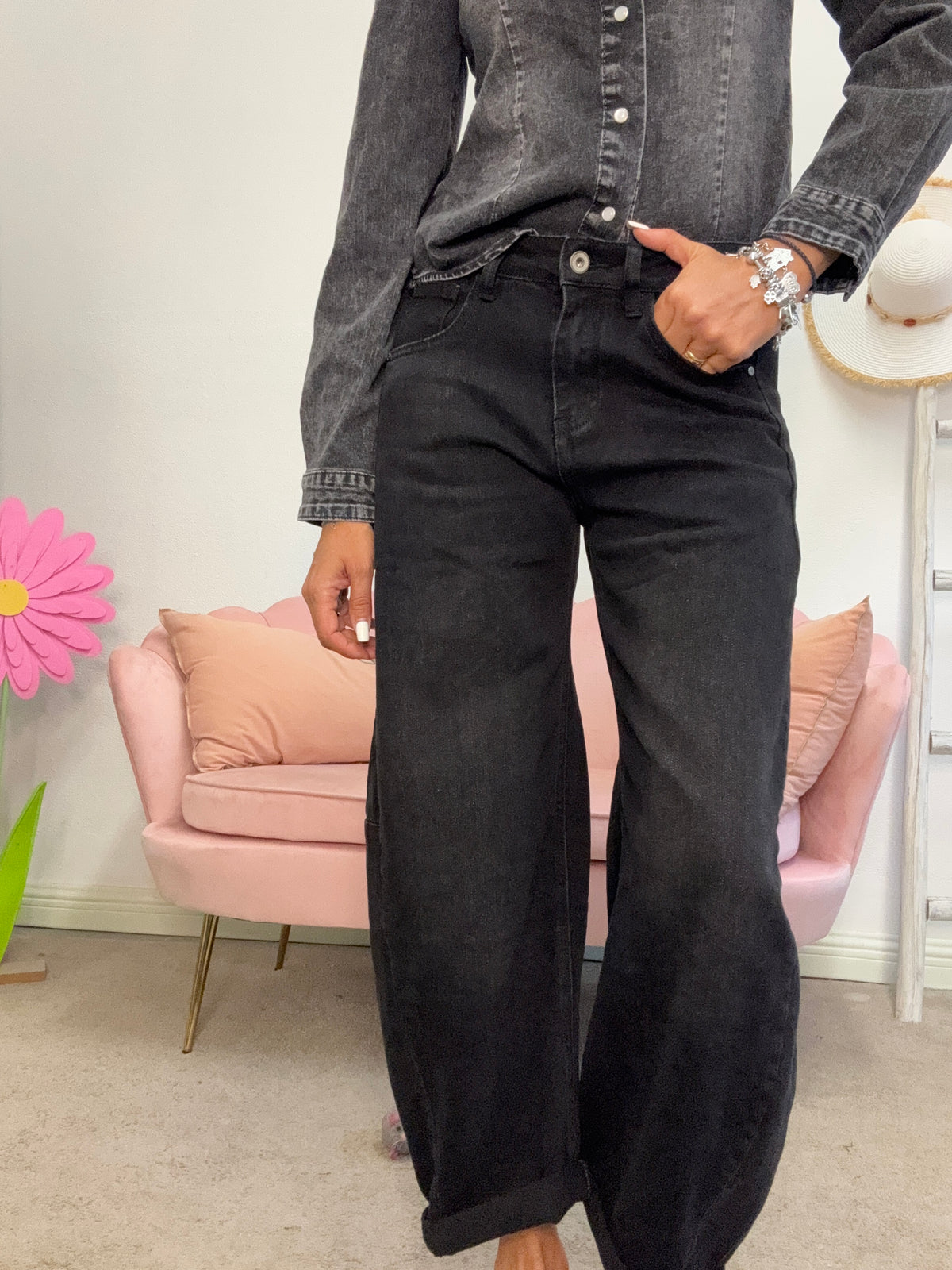 Il jeans balloon nero
