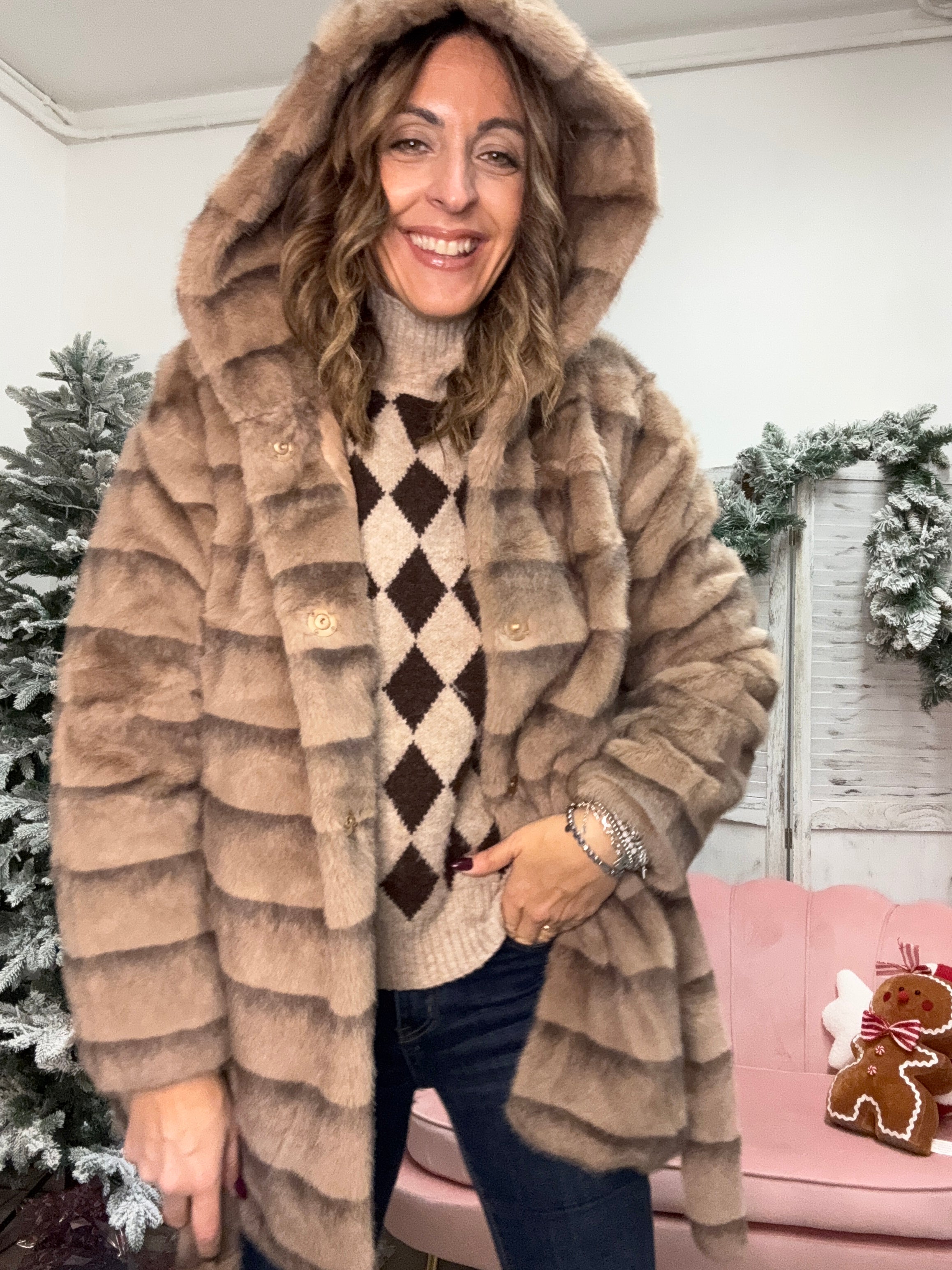 L’ecopelliccia tortora