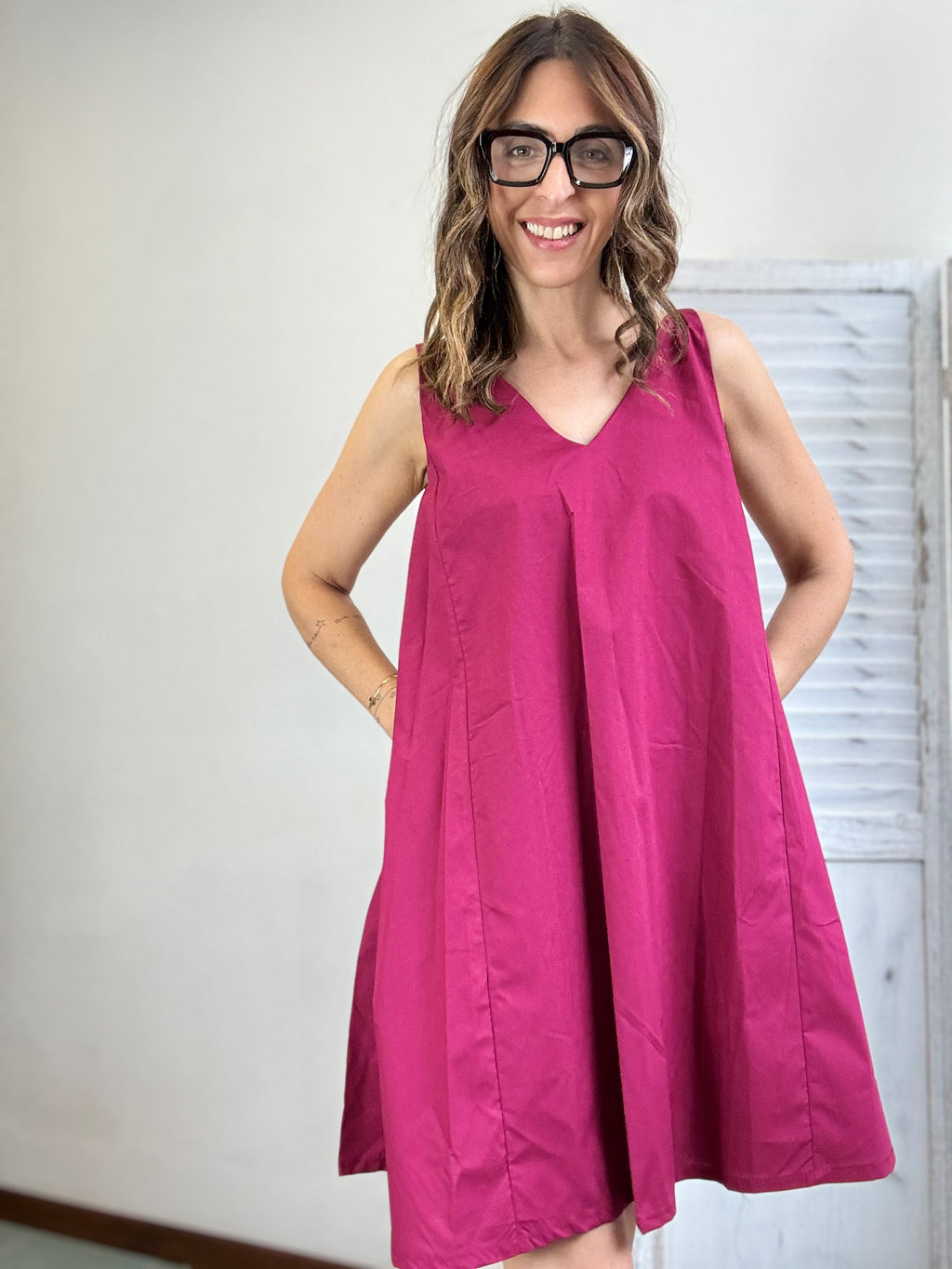 Abito cotone con fiocco dietro