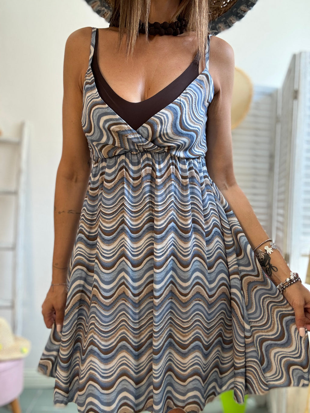 Abito con le ondine cortine