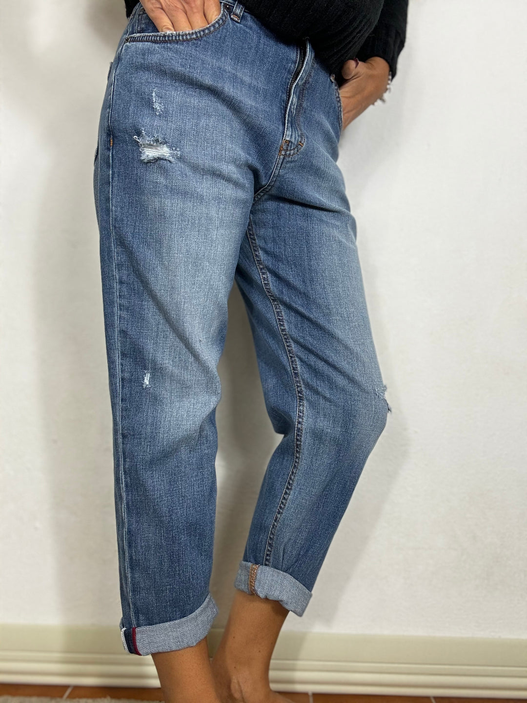 Jeans cargo denim