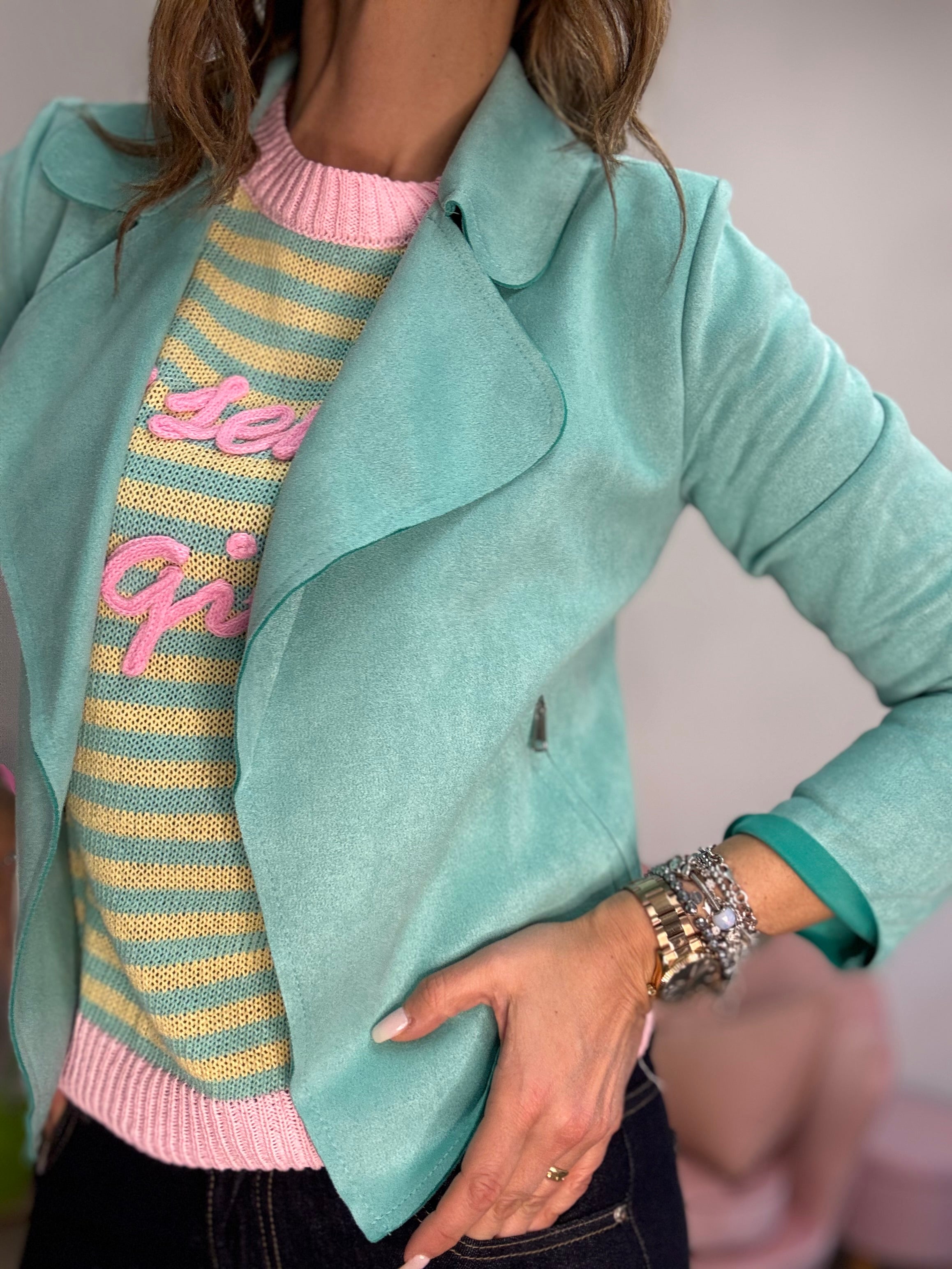 La giacchina alcantara senza zip