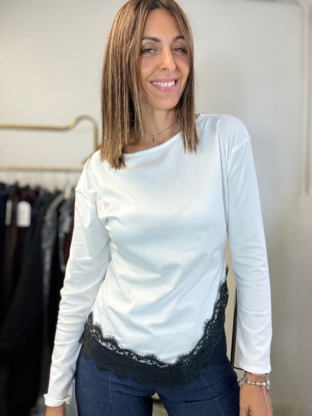 La t-shirt con il pizzo