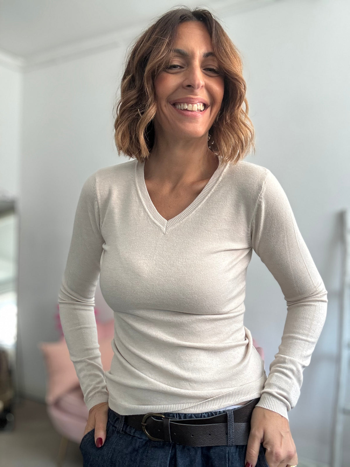 Il pull con la V