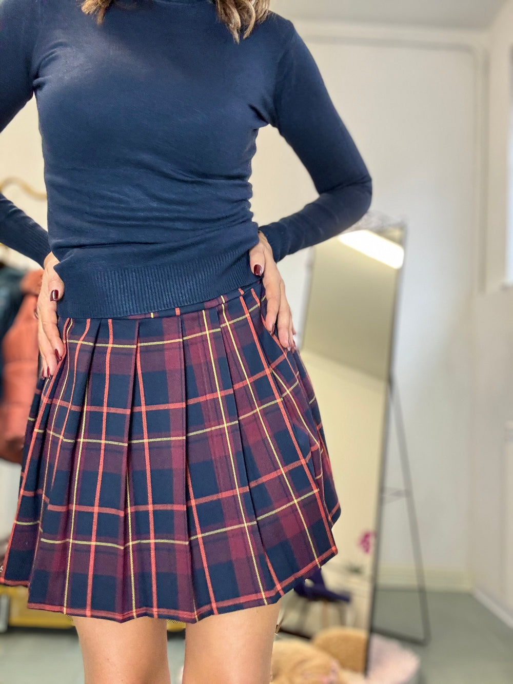 La gonnellina con le pieghe