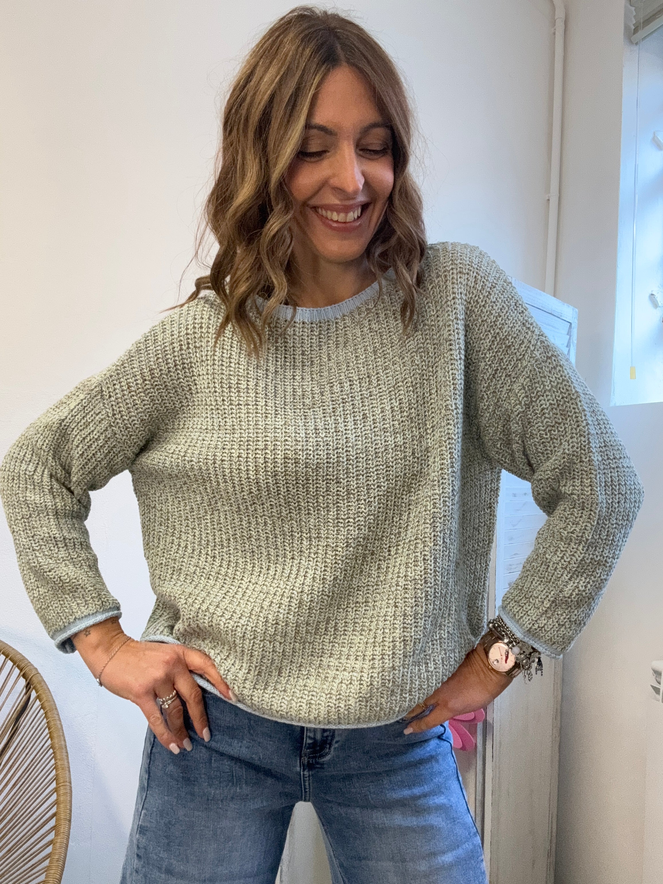 Il pull cotone mélange
