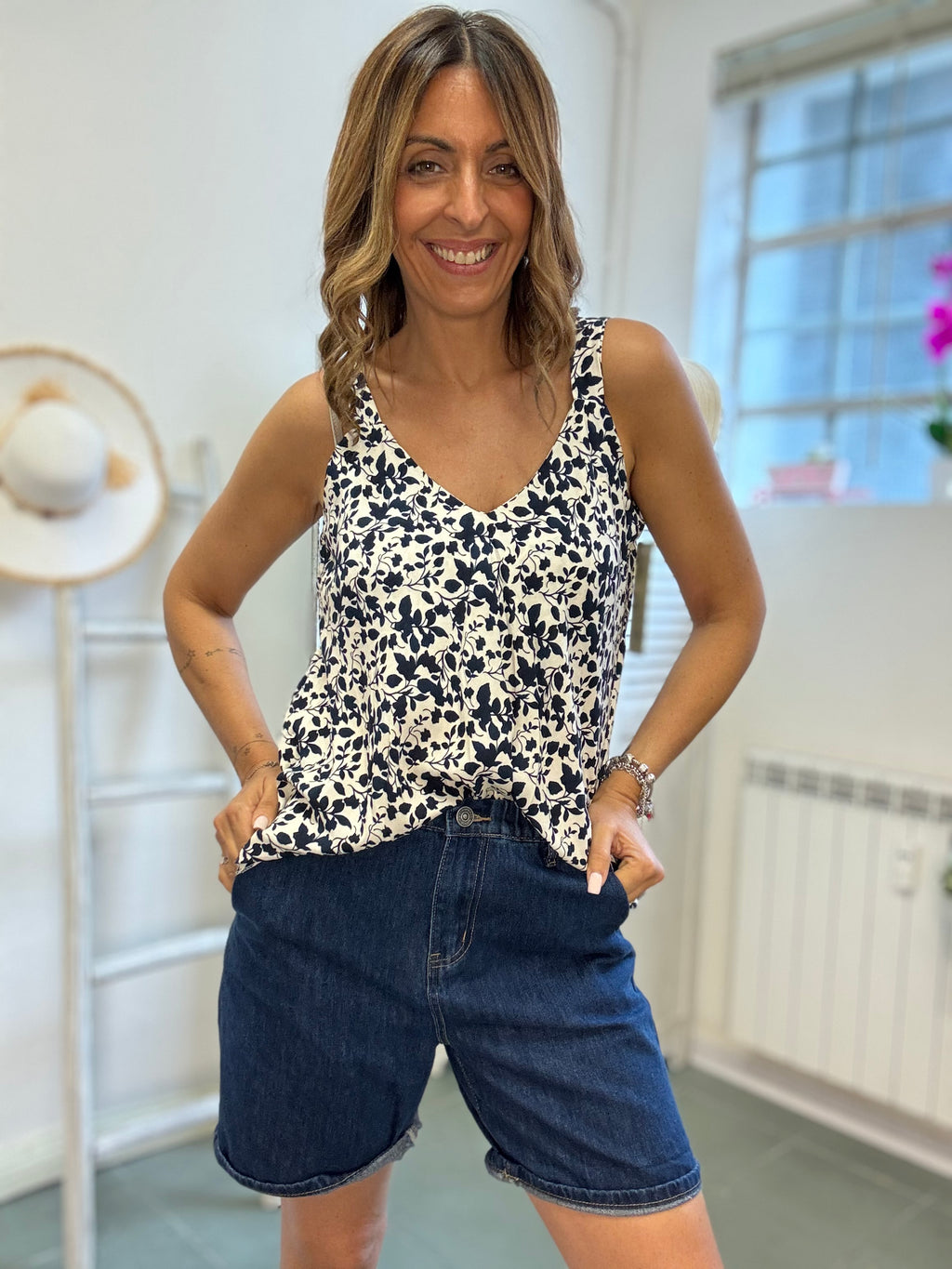 La blusa viki coi fiorellini