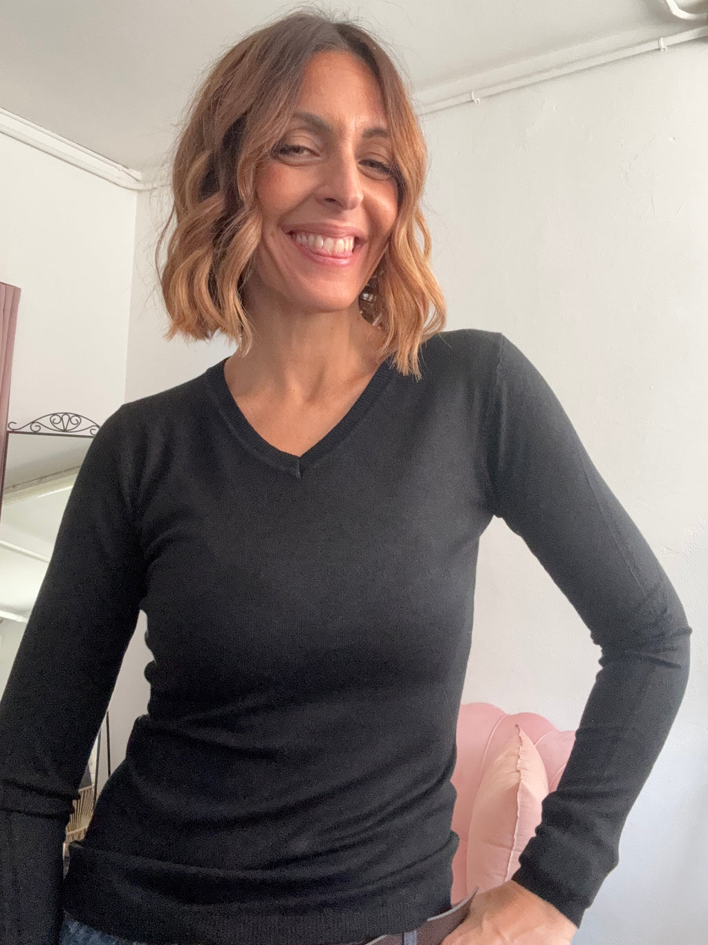 Il pull con la V