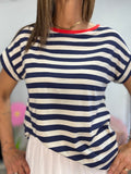 La t-shirt col colletto colorato