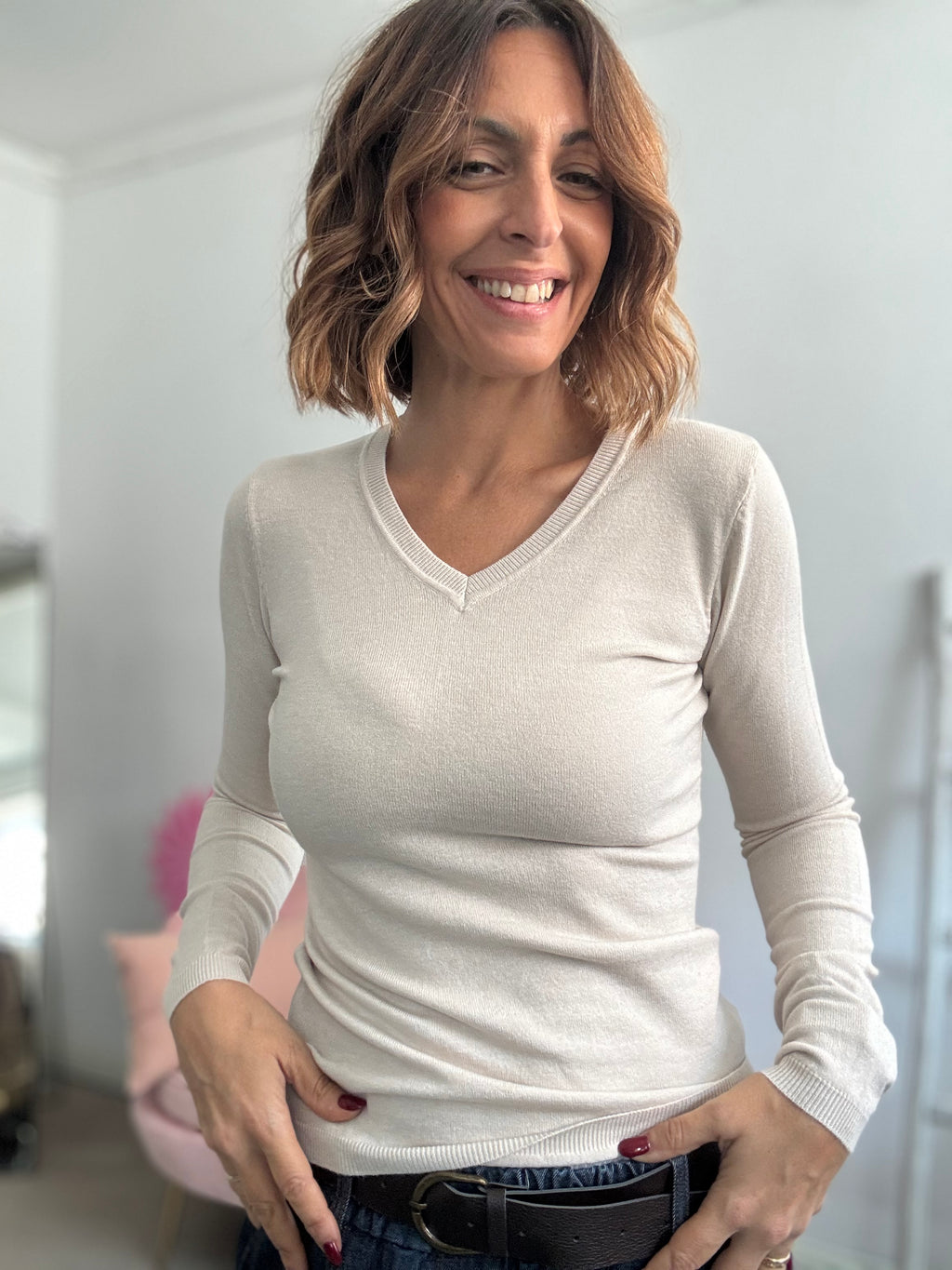 Il pull con la V