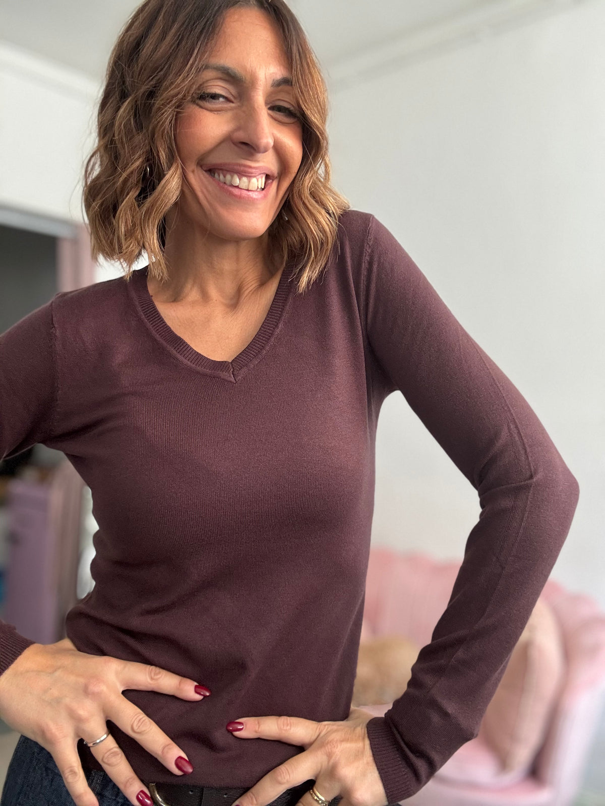 Il pull con la V