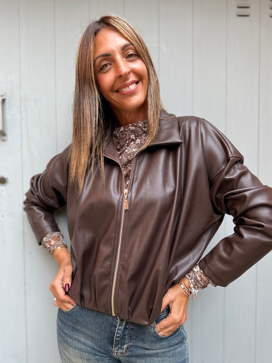 Il bomber di ecopelle