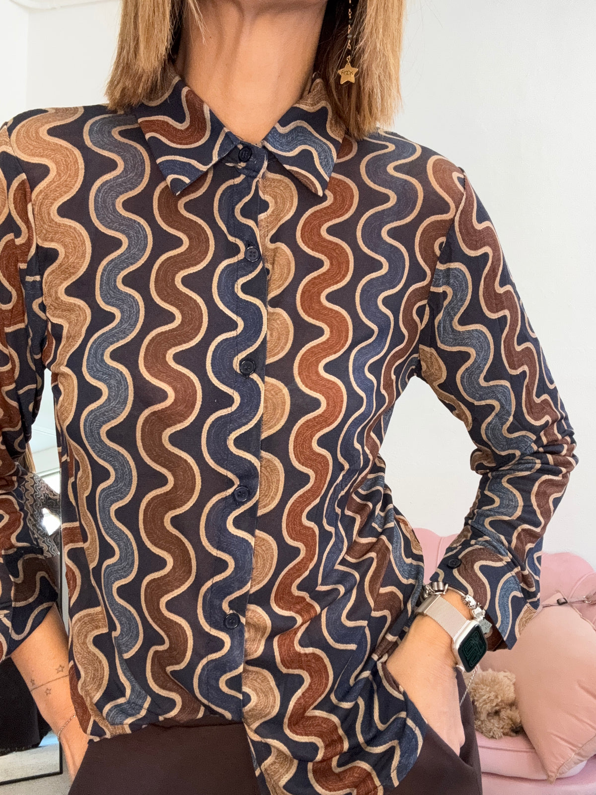 La cachemiretta camicia slide