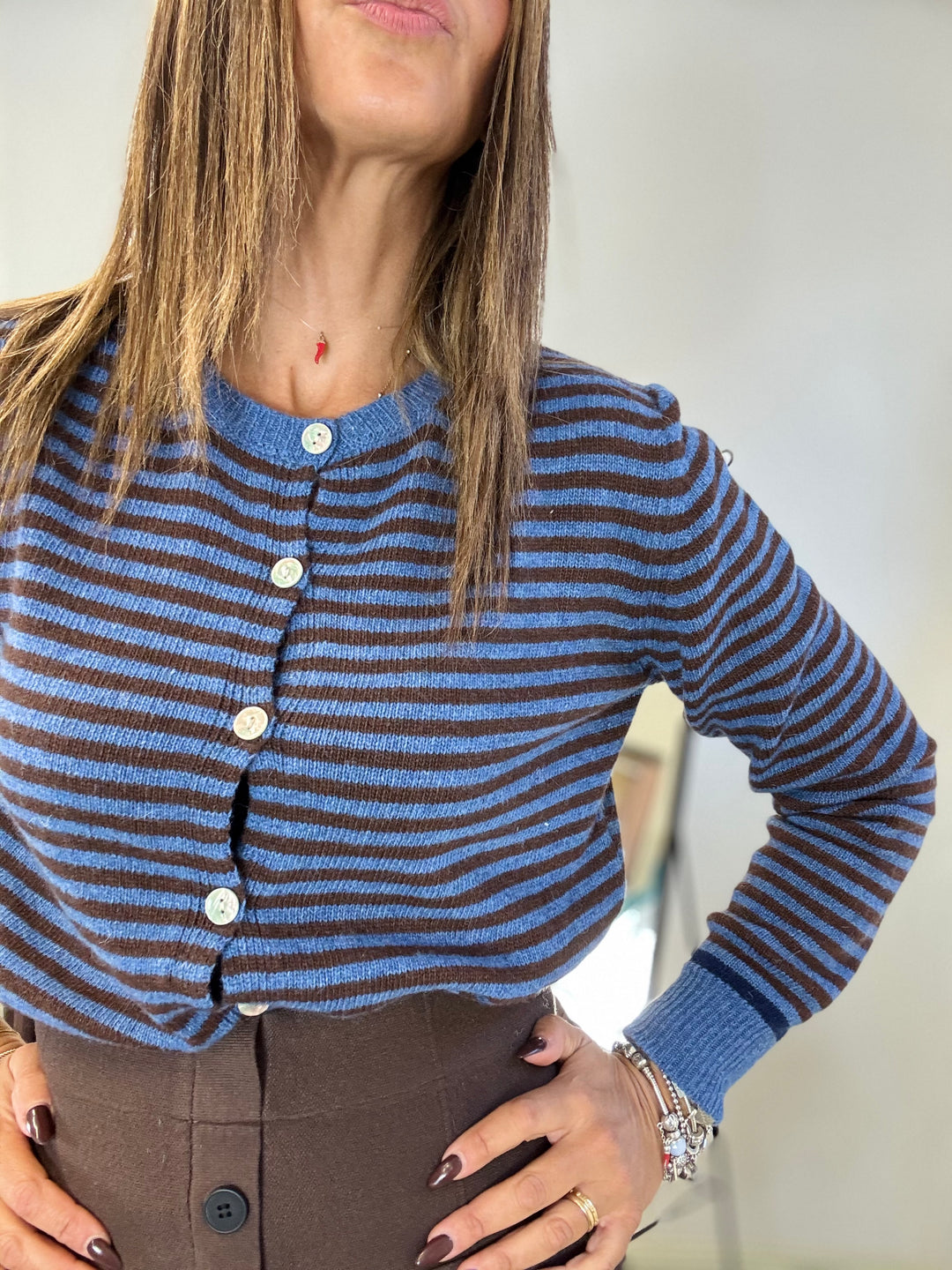 Cardigan Paolita con le righe