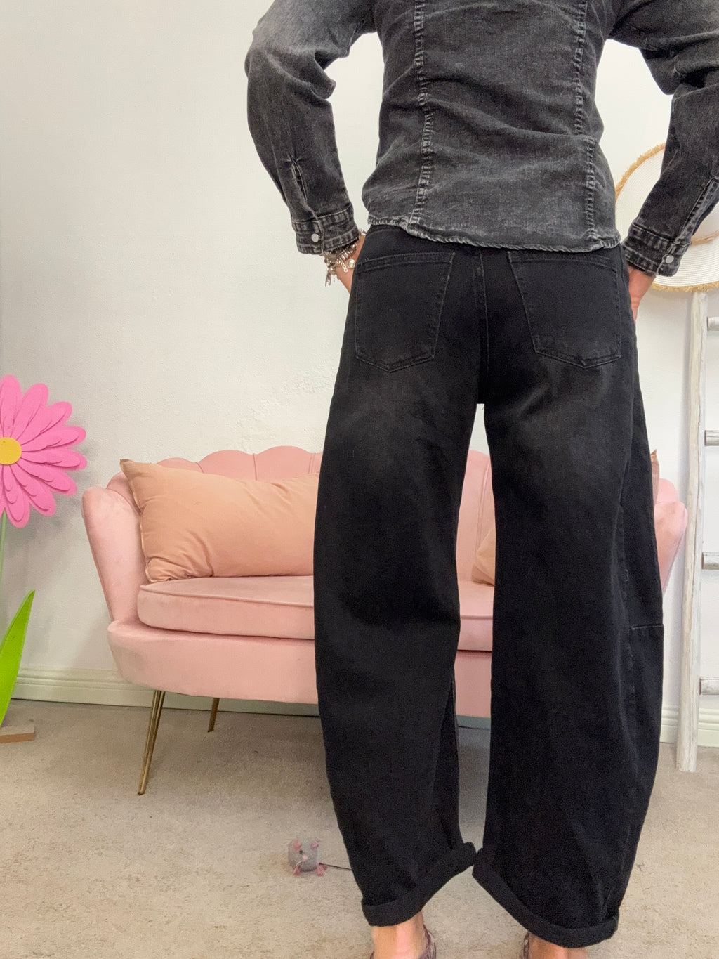 Il jeans balloon nero