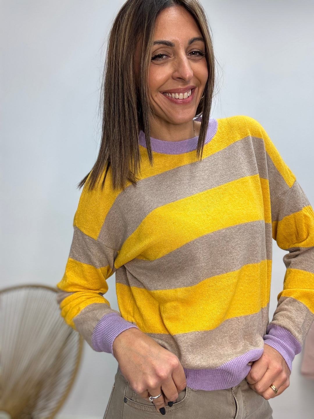 Il pull Sofi col cachemire e le Rigone