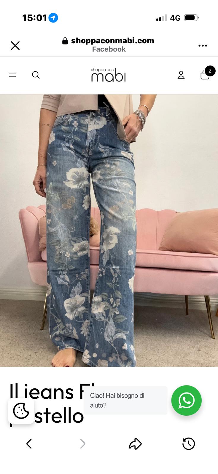 Il jeans Flower pastello