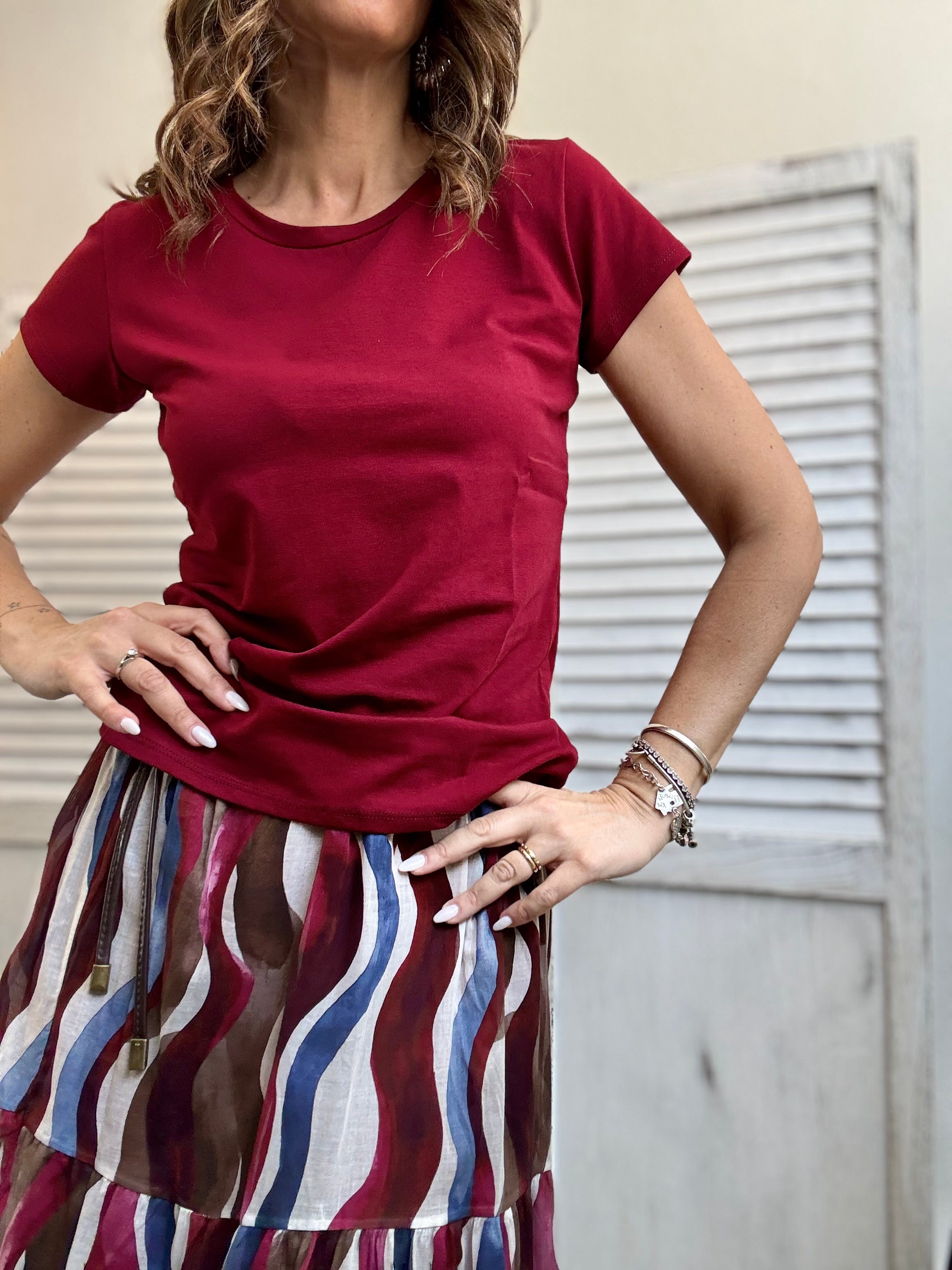 La t-shirt basica in diversi colori