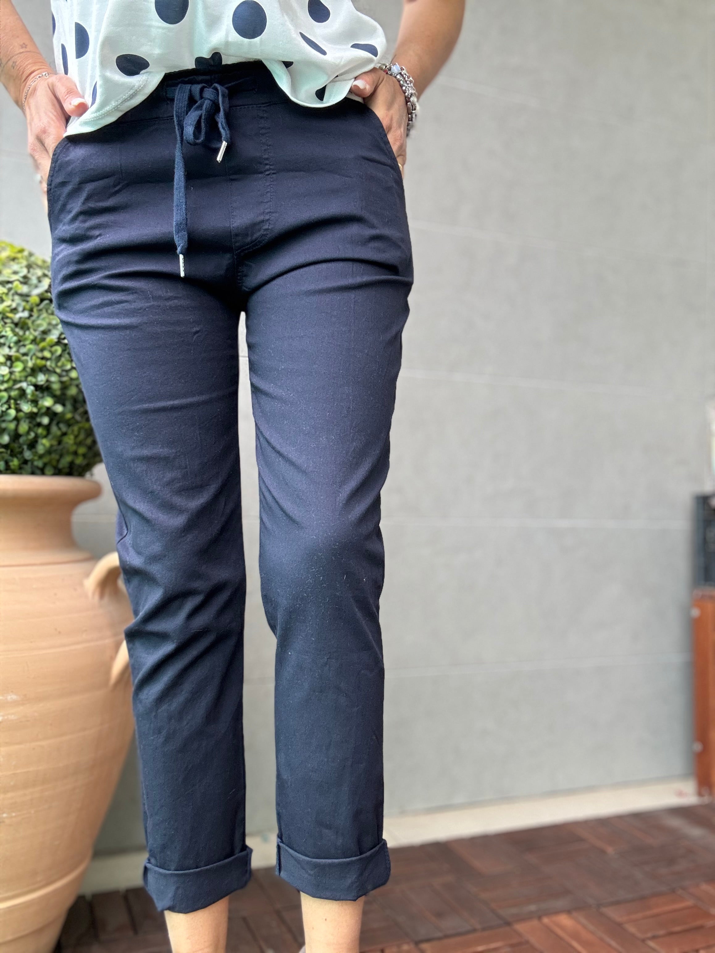 Pantalone di cotone caramella