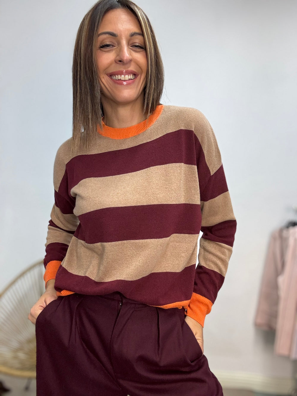 Il pull Sofi col cachemire e le Rigone