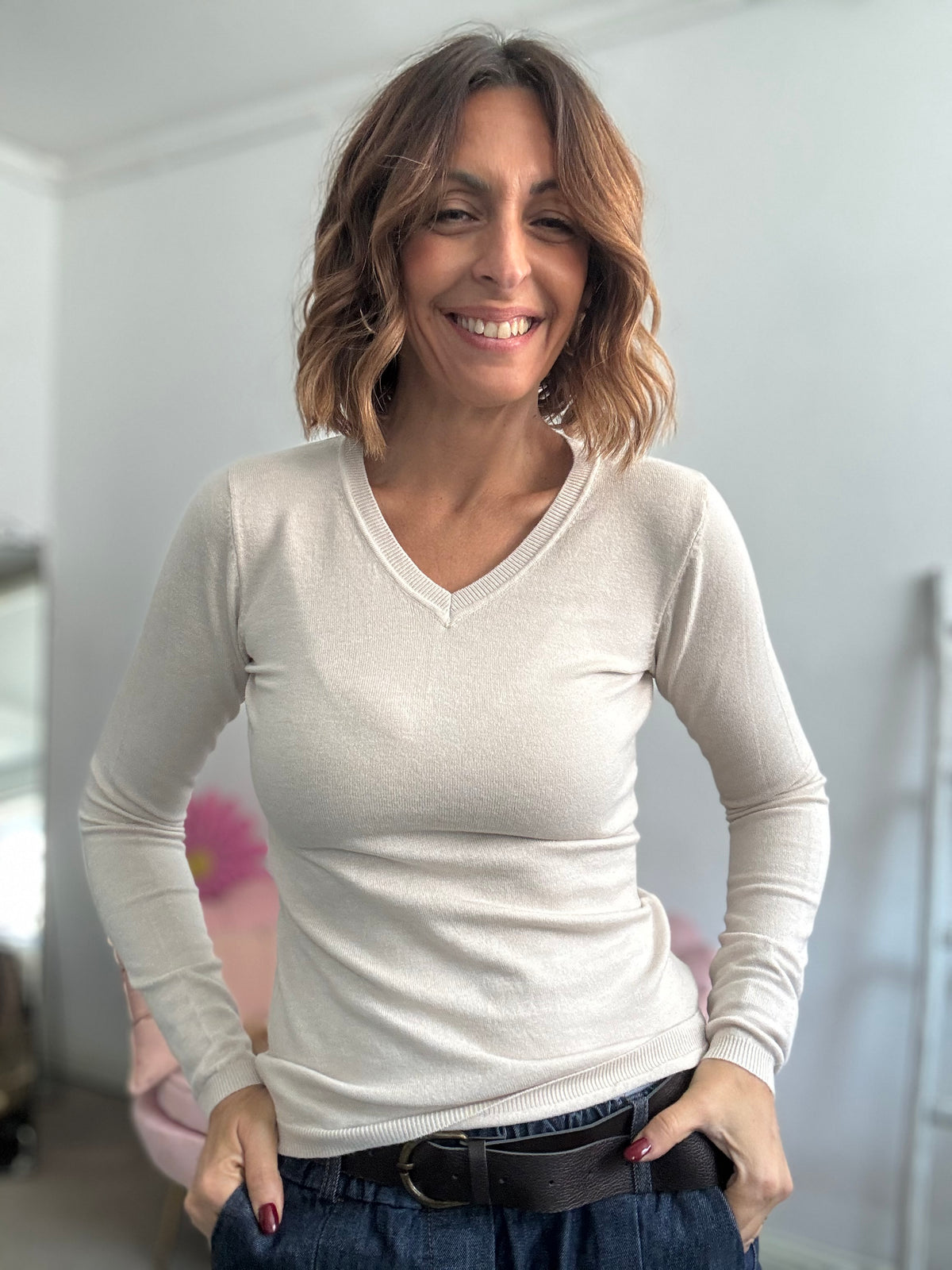 Il pull con la V