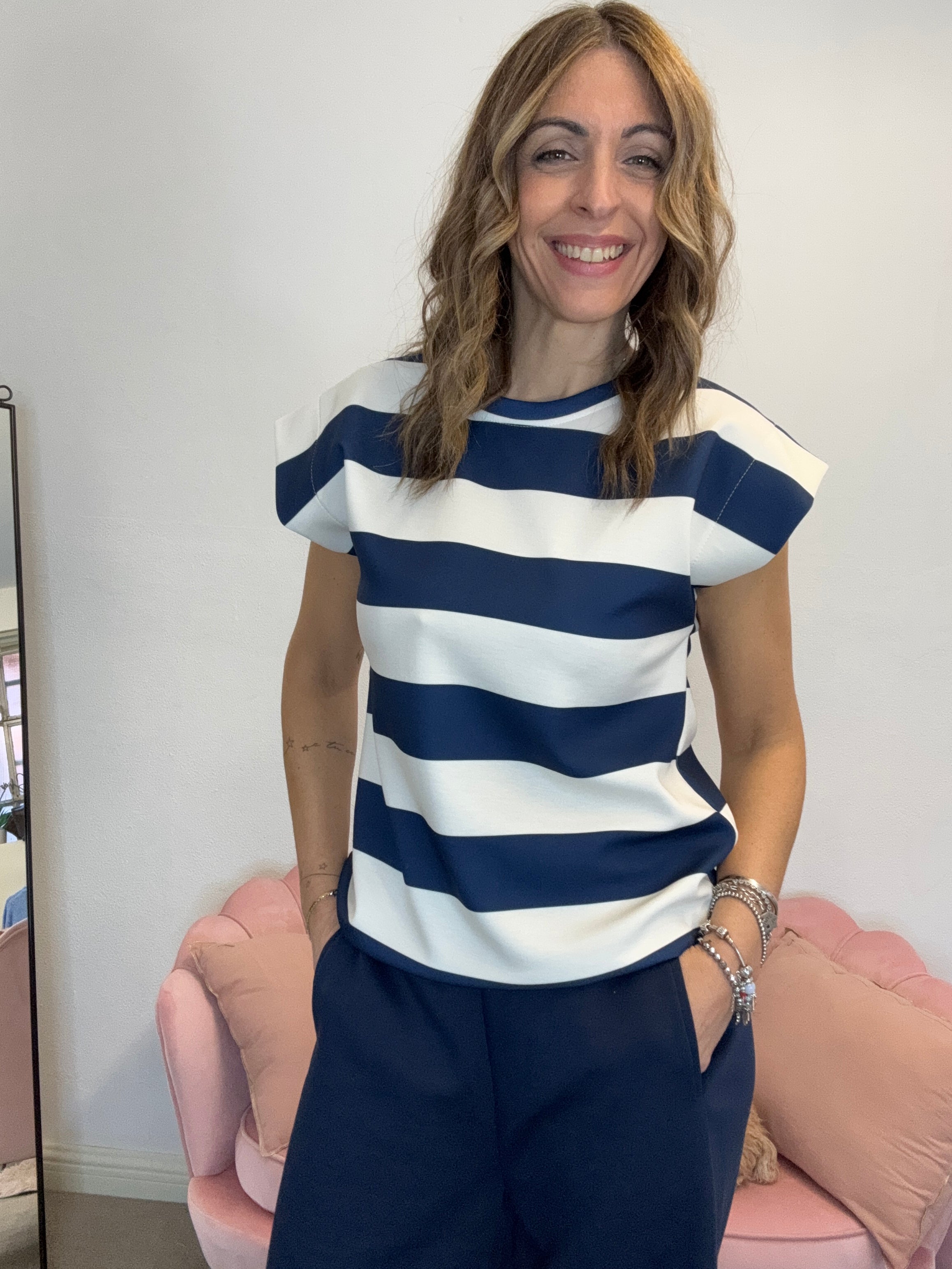 La maglie con le alette a righe