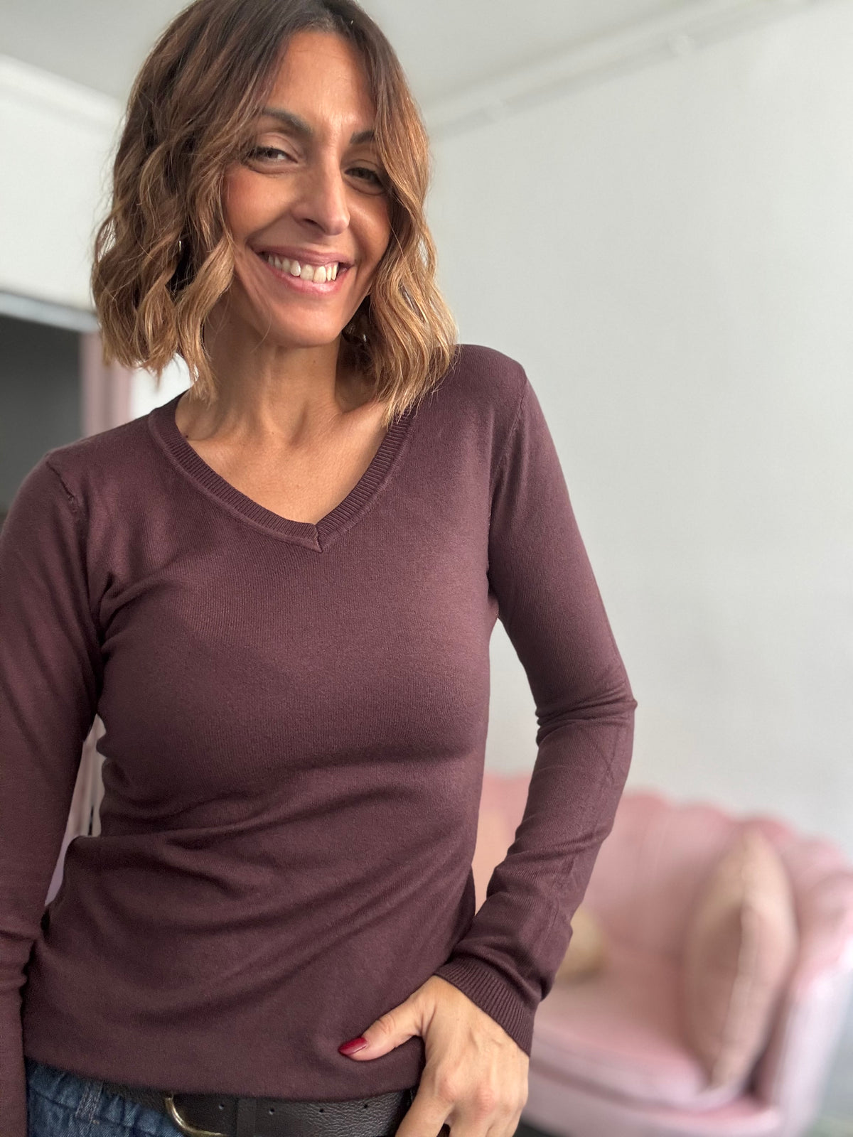 Il pull con la V