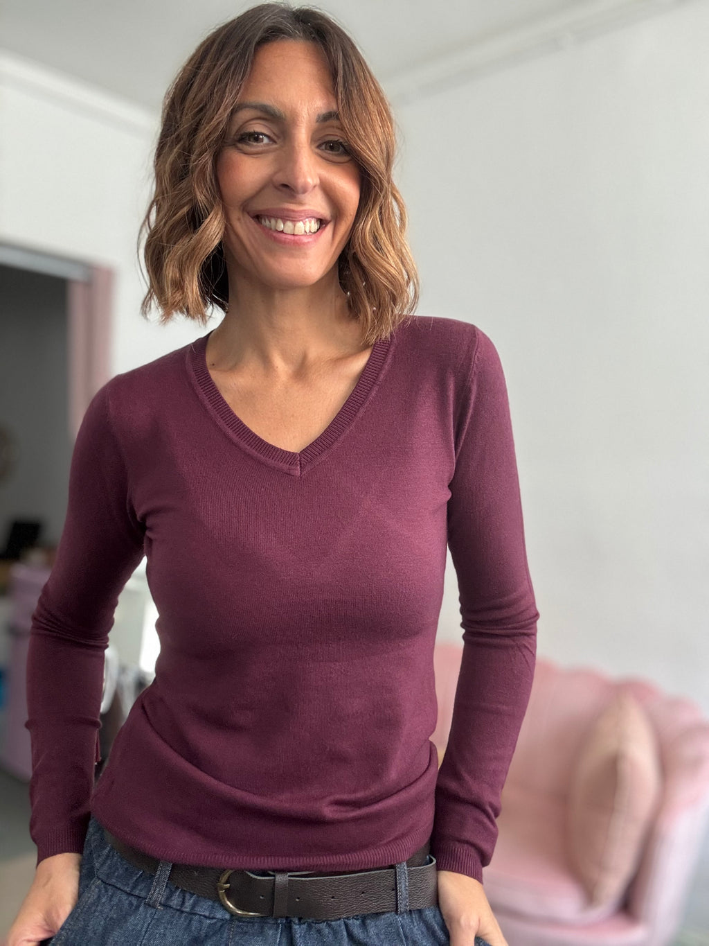 Il pull con la V
