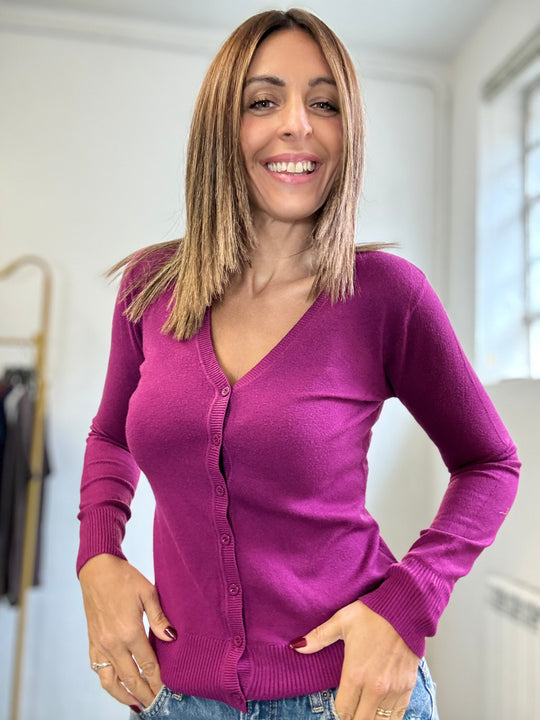 Cardigan basico continuativo ( tanti colori)