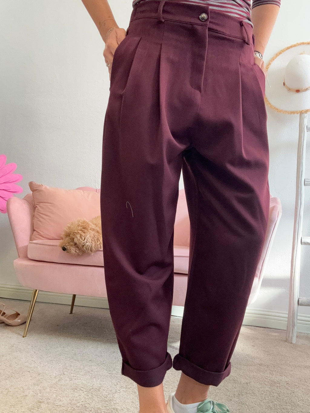 Il pantalone Aladin tinta unita