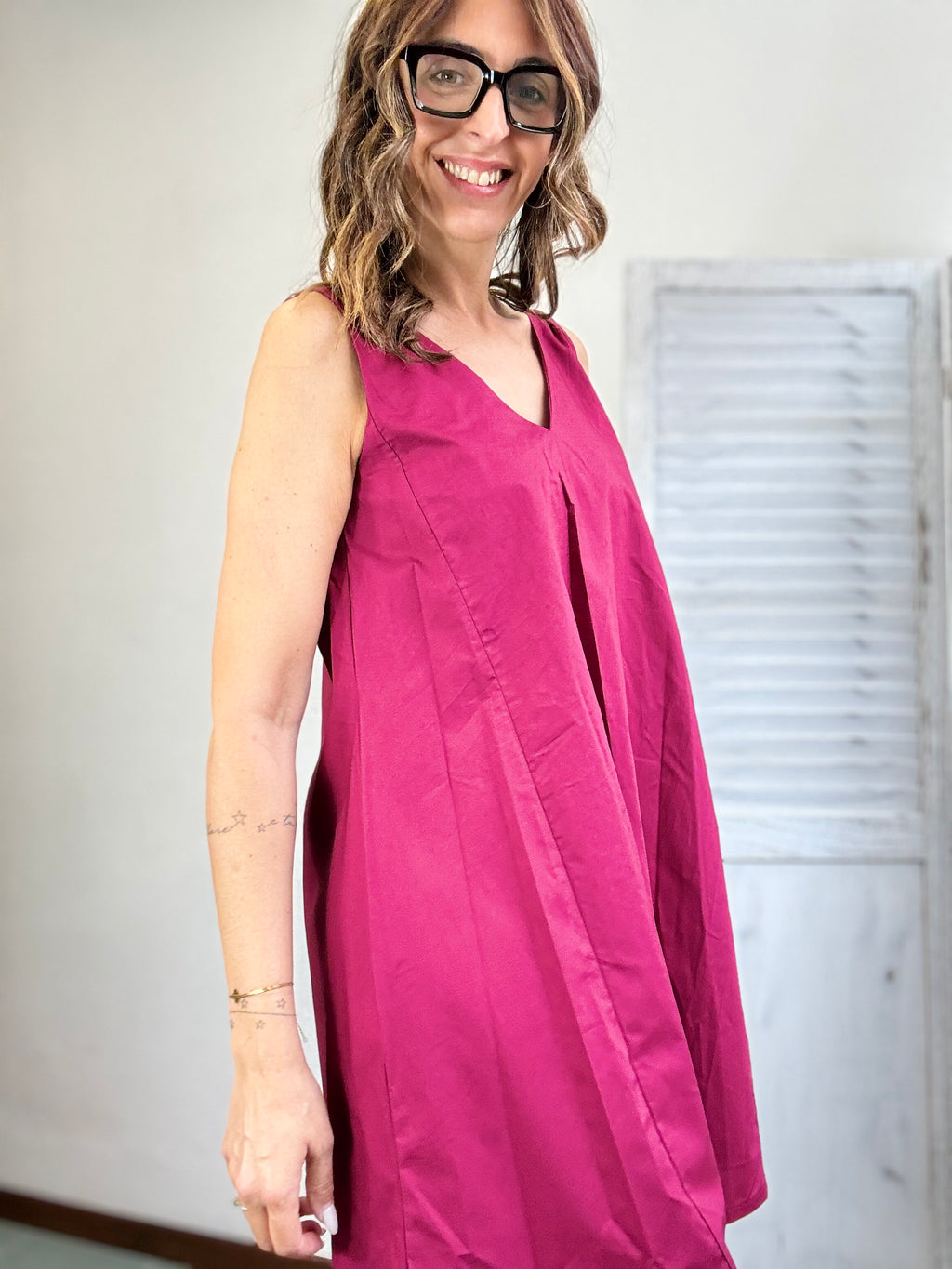 Abito cotone con fiocco dietro