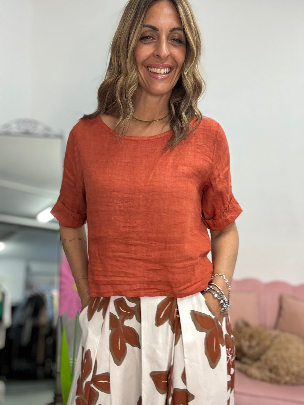 La blusa Lino scatoletta