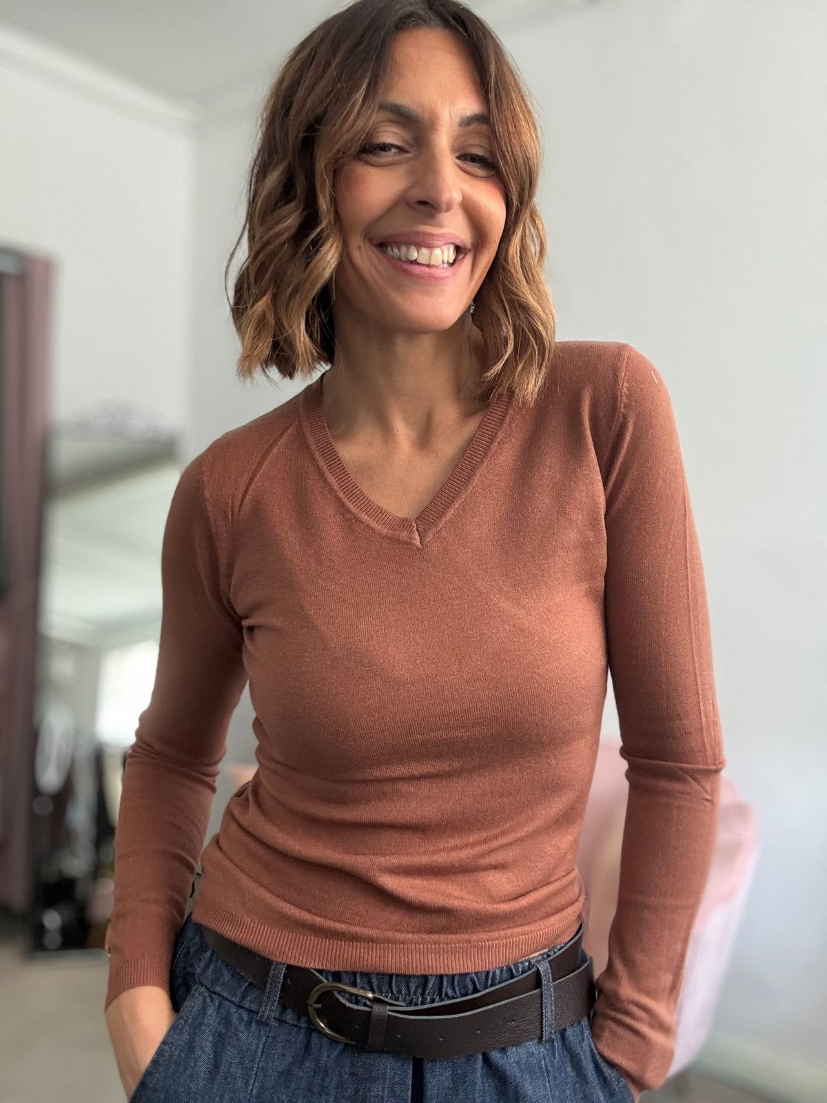 Il pull con la V