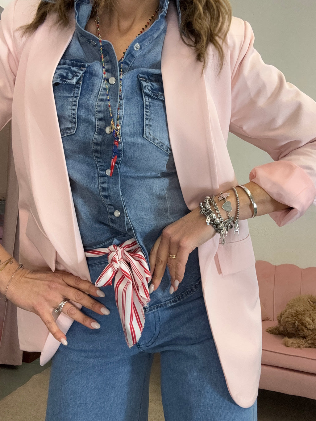 La giacca foderata senza bottoni