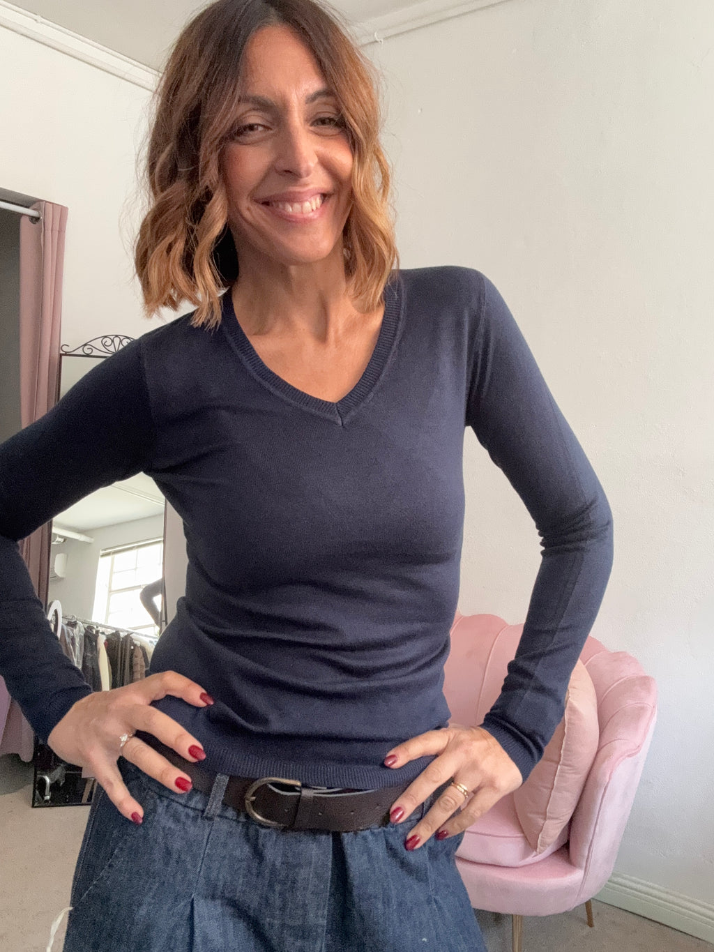 Il pull con la V