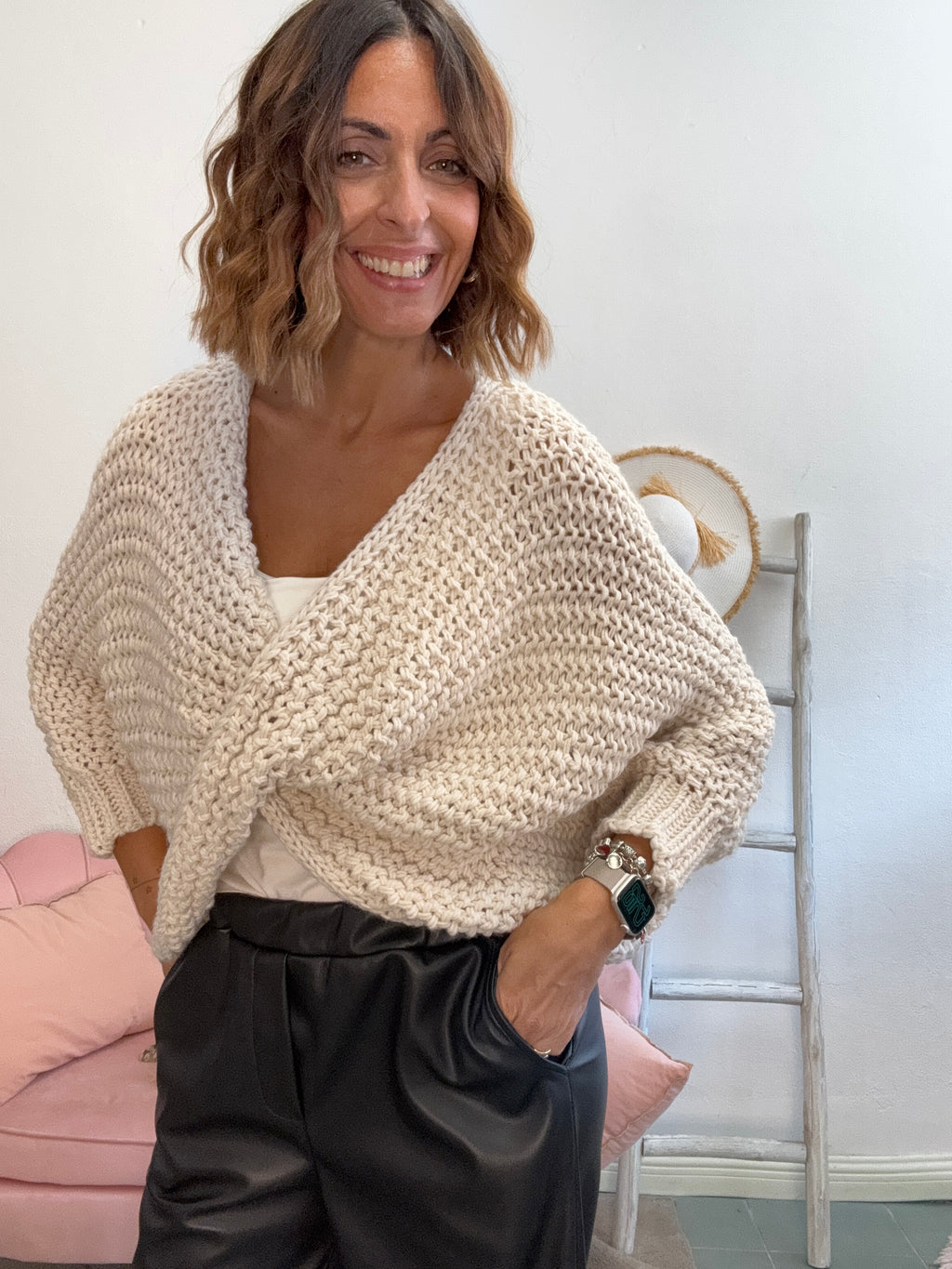 Il pull intreccio uncinetto